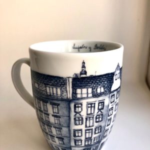 Berlin mug, bespoke commission, front view