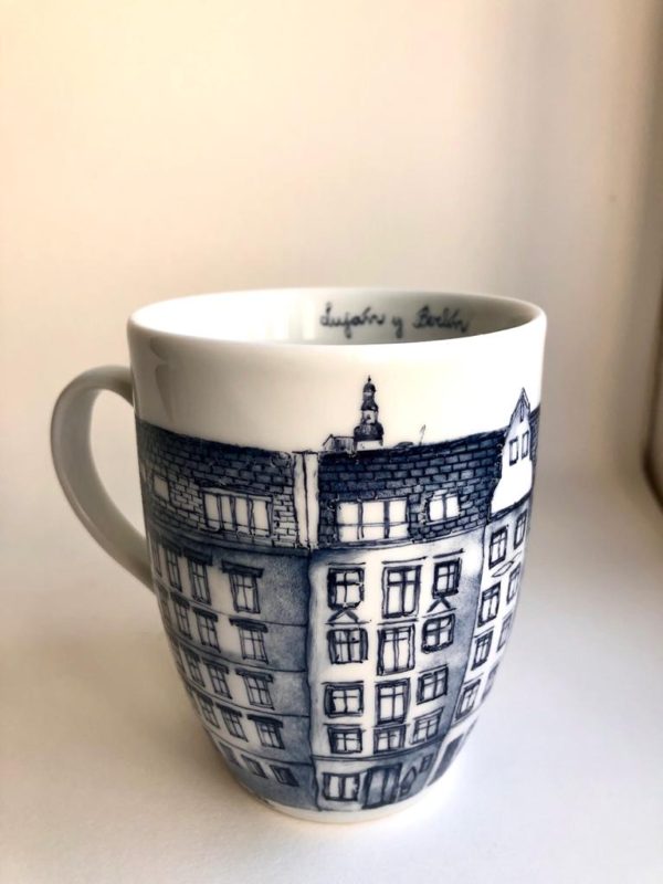 Berlin mug, bespoke commission, front view