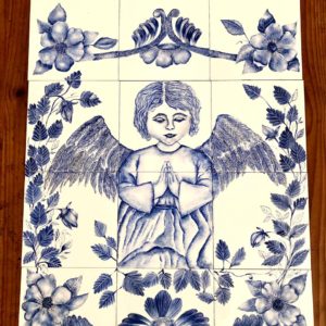 Angel praying tiles- hand painted portuguese style